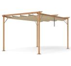 Drewnopodobna pergola ogrodowa 3x4 Niro - Cream Wood