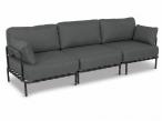 Elegancka sofa trzyosobowa modułowa Salve Slate na taras - 3 elementy