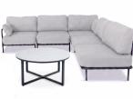 Eleganckie meble ogrodowe modułowe Salve Chrome - 5 elementów ze stolikiem