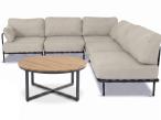 Eleganckie meble ogrodowe modułowe Salve Beige - 5 elementów ze stolikiem
