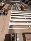 OUTLET - Meble tarasowe wysokie oparcia metalowe z sofami 175cm i wysokim stołem Doros Grande - Polywood Cream