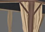 Pergola altana metalowa 3,5x6z dachem PC i zasłonami Havero - Woodlook