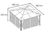 Brązowa altana ogrodowa aluminiowa z dach poiliwęglan Havero 4x4 - Woodlook 2.0