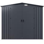 Schowek ogrodowy blaszany Hartt Plus 240x180x205cm - z drzwiami na zawiasach - Antracyt A16