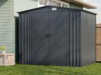 Schowek ogrodowy blaszany Hartt Plus 240x180x205cm - z drzwiami na zawiasach - Antracyt A16