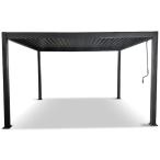 Aluminiowo-stalowa pergola na taras wolnostojąca Nefir 3x4 - Antracite
