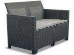 Sofa ogrodowa dwuosobowa Claire grafit