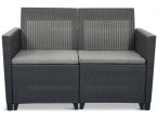 Sofa ogrodowa dwuosobowa Claire grafit