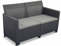 Sofa ogrodowa dwuosobowa Claire grafit