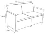 Sofa ogrodowa dwuosobowa Claire grafit