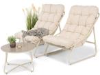 Komplet mebli na balkon dla 4 osób Aurea Duo White