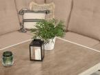 Nowoczesny narożnik ogrodowy z fotelem Tavaro Corner White