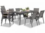 Zestaw obiadowy na taras stół rozkładany 160-240 cm i 12 krzeseł aluminium - Harmony Marla Antracite