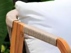 Komplet mebli obiadowych na taras - stół i 6 krzeseł Rovina - Cream Teak