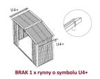 OUTLET - Schowek ogrodowy blaszany Hartt Plus 240x120x205cm - z drzwiami na zawiasach - Wooden