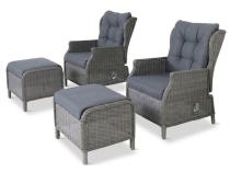 Komplet regulowanych foteli Laritto + pufy - Grey - 2szt