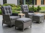 Komplet regulowanych foteli Laritto + pufy - Grey - 2szt