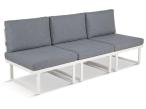 Modułowa sofa ogrodowa dla 3 osób Vernon aluminium - White