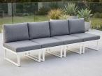 Modułowa sofa czteroosobowa Vernon aluminium - White