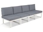 Modułowa sofa czteroosobowa Vernon aluminium - White