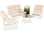 Komplet mebli na balkon dla 4 osób Aurea Set White