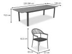 Elegancki komplet mebli obiadowych do ogrodu 12+1 Faro Avio Beige