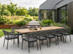 Eleganckie meble obiadowe z rozkładanym stołem dla 12 osób aluminiowy stelaż - Slate - 12+1