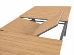 Eleganckie meble obiadowe z rozkładanym stołem dla 12 osób aluminiowy stelaż - Slate - 12+1