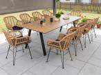 Zestaw obiadowy do ogrodu dla 10 osób, stół 220 cm – Mivo Torgiano, antracyt