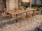 Zestaw mebli ogrodowych obiadowych dla 10 osób, stół 220-280 cm - Avio Torgiano – Antracyt