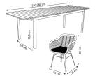 Zestaw mebli ogrodowych obiadowych dla 10 osób, stół 220-280 cm - Avio Torgiano – Antracyt