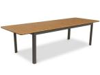 Meble ogrodowe obiadowe ze stołem 220cm + 10 krzeseł Ebra - Antracite
