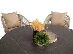 Zestaw mebli ogrodowych 6 krzeseł i stół okrągły 140 cm Orio - Cashmere Beige