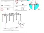 OUTLET- Duża pergola ogrodowa z materiałowym dachem i zasłonami Hiro 3x5,5 - Beż
