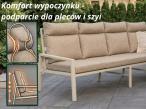 Metalowe meble ogrodowe z wysokimi oparciami kremowe dla 5 osób Doros Dining - Polywood Cream