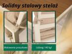 Metalowe meble ogrodowe z wysokimi oparciami kremowe dla 5 osób Doros Dining - Polywood Cream