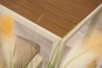 Metalowe meble ogrodowe z wysokimi oparciami kremowe dla 5 osób Doros Dining - Polywood Cream