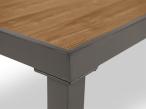 Aluminiowy narożnik ogrodowy z fotelem i stołem 160cm Calamba Corner XL - Grey