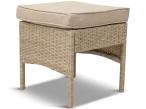 Komplet mebli ogrodowych technorattan ze stołem polywood dla 7 osób Perata Dining Natural