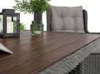 Komplet mebli z technorattanu dla 7 osób ze stołem polywood 160x90 Fiorento - Antracite