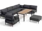 Meble modułowe metalowe 8 elementów Salve Slate 6 Comfort ze stolikiem