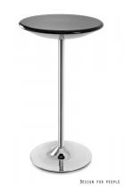 Czarny wysoki stolik Round 60 cm nowoczesny