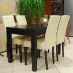 meble jadalniane black red white