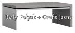 biały połysk + jasny grafit