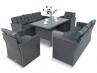 Duże meble ogrodowe technorattanowe na 8 osób